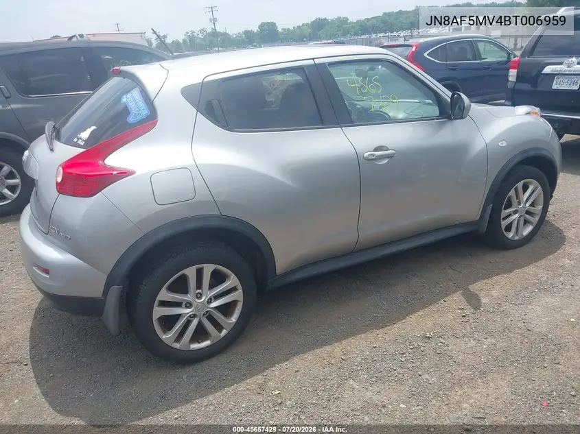 2011 Nissan Juke Sv VIN: JN8AF5MV4BT006959 Lot: 45657429