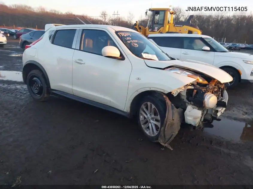 JN8AF5MV0CT115405 2012 Nissan Juke Sl