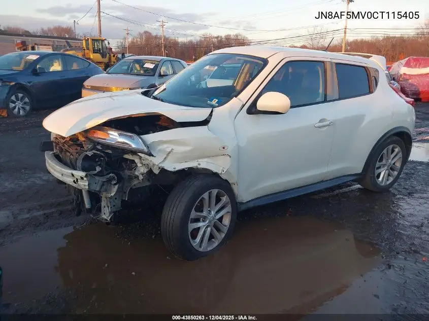 JN8AF5MV0CT115405 2012 Nissan Juke Sl