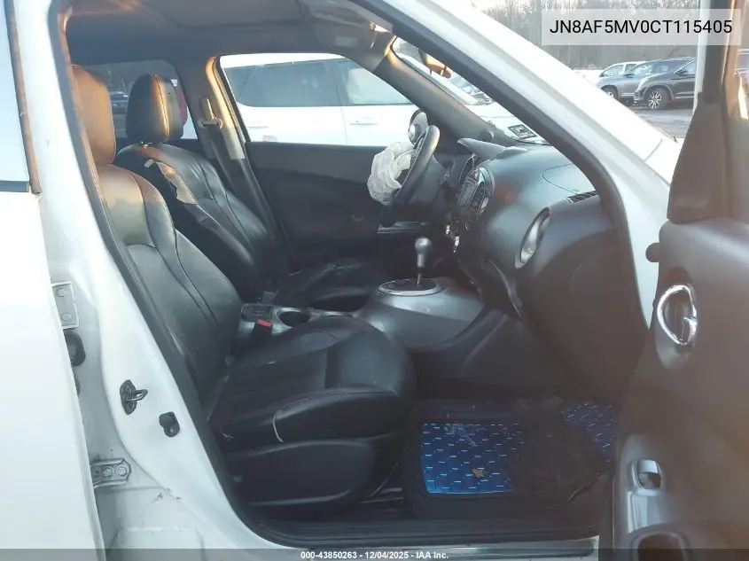 JN8AF5MV0CT115405 2012 Nissan Juke Sl