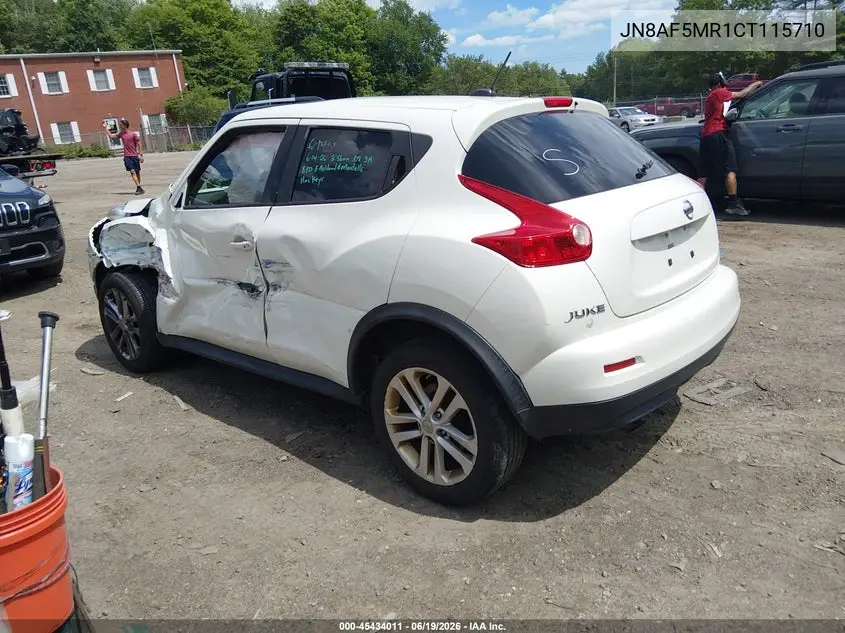 2012 Nissan Juke Sl VIN: JN8AF5MR1CT115710 Lot: 45434011