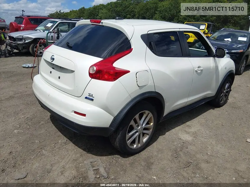 2012 Nissan Juke Sl VIN: JN8AF5MR1CT115710 Lot: 45434011