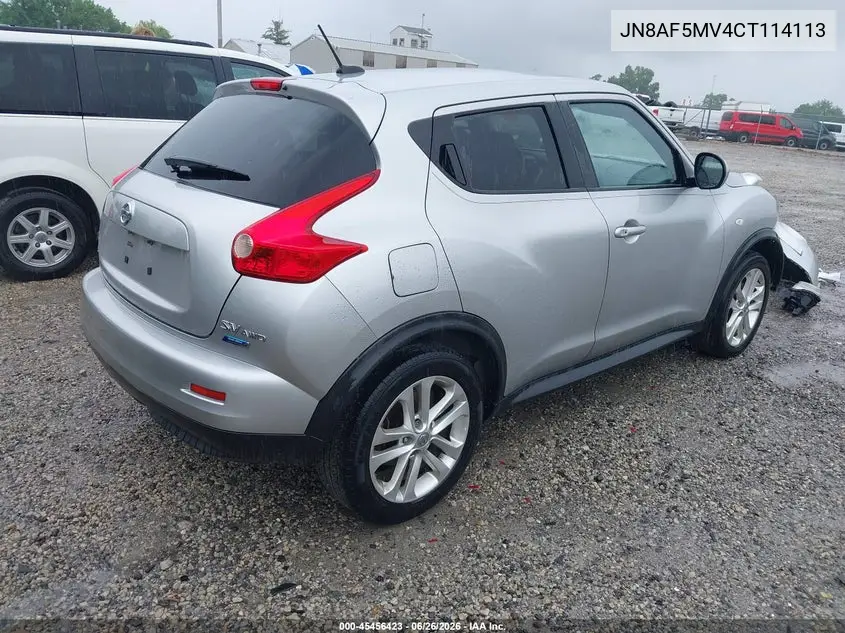 2012 Nissan Juke Sv VIN: JN8AF5MV4CT114113 Lot: 45456423