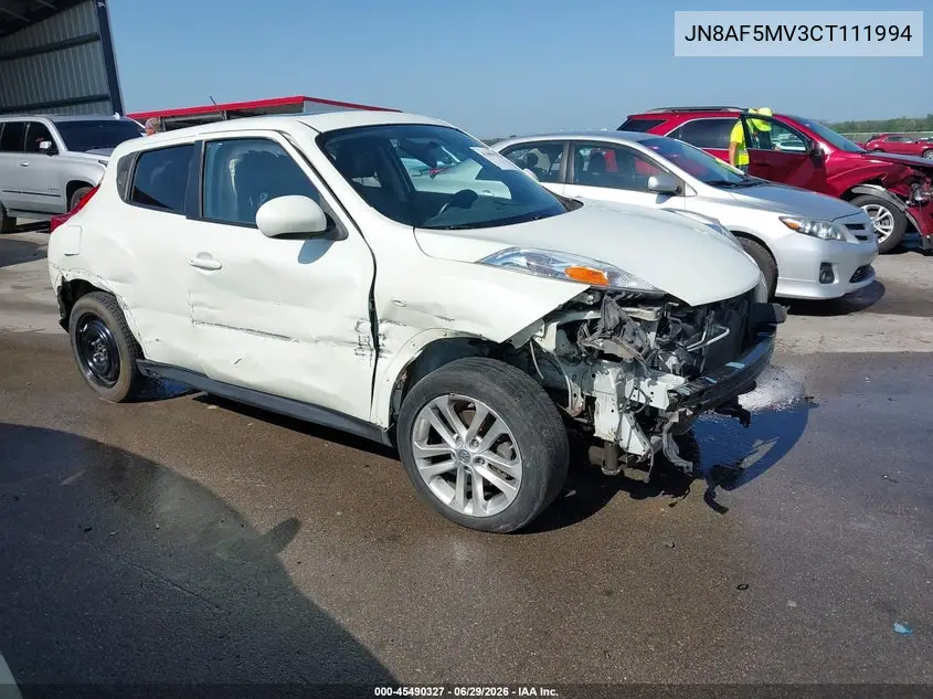 2012 Nissan Juke Sl VIN: JN8AF5MV3CT111994 Lot: 45490327