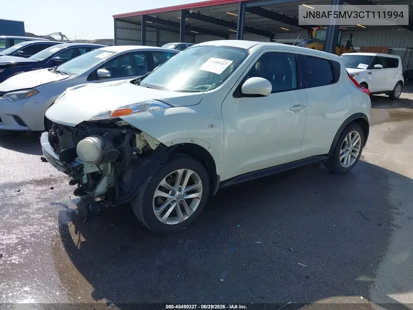 2012 Nissan Juke Sl VIN: JN8AF5MV3CT111994 Lot: 45490327