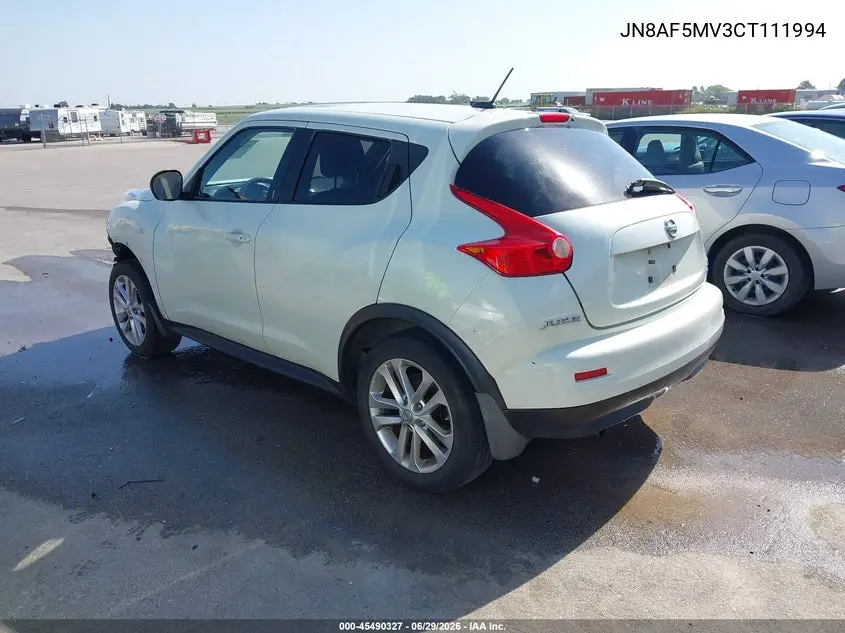 2012 Nissan Juke Sl VIN: JN8AF5MV3CT111994 Lot: 45490327