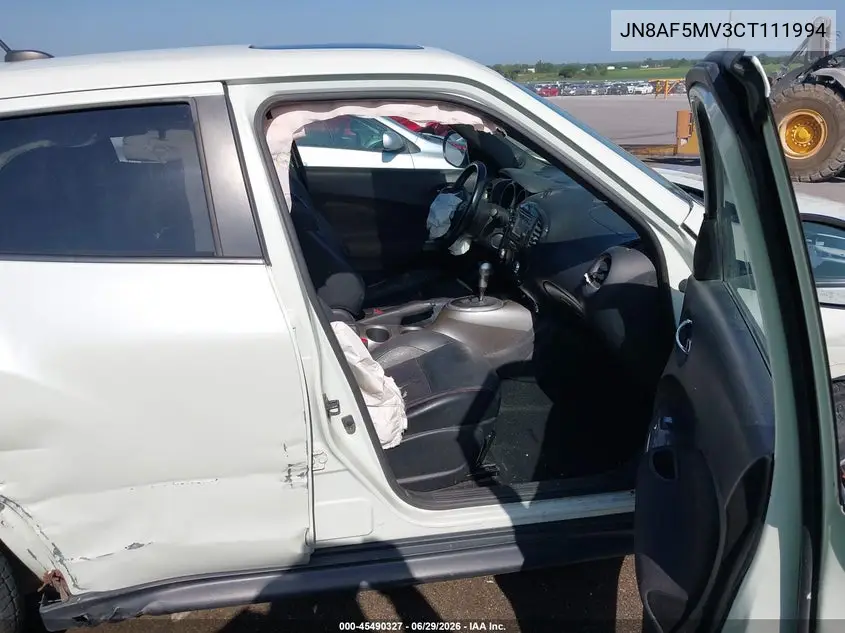 2012 Nissan Juke Sl VIN: JN8AF5MV3CT111994 Lot: 45490327