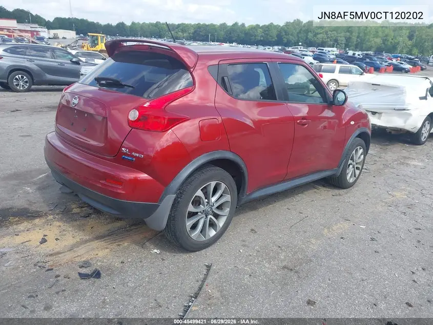 2012 Nissan Juke Sl VIN: JN8AF5MV0CT120202 Lot: 45499421