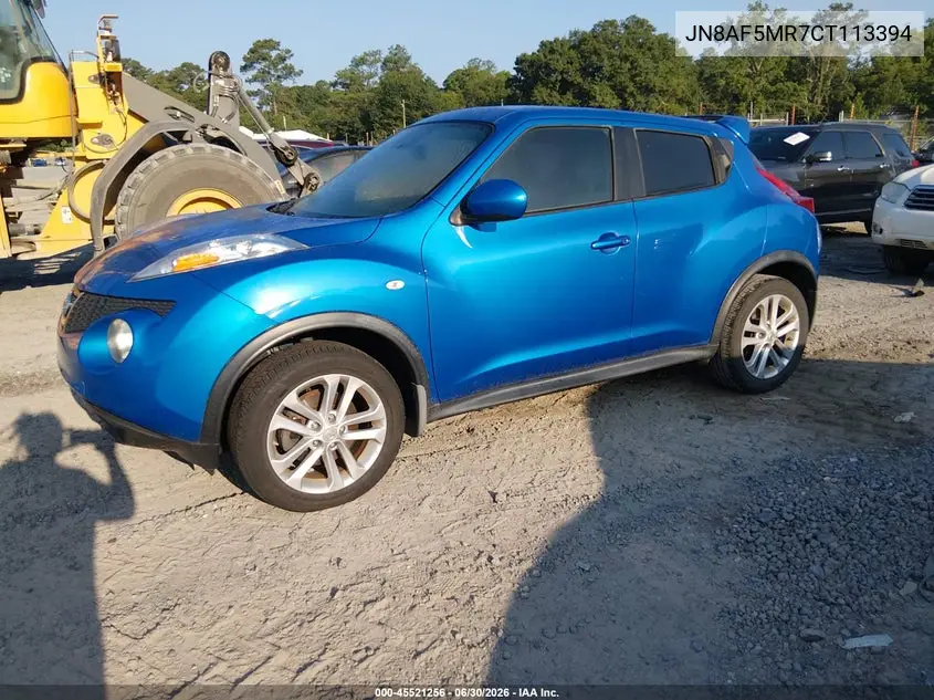 2012 Nissan Juke Sv VIN: JN8AF5MR7CT113394 Lot: 45521256