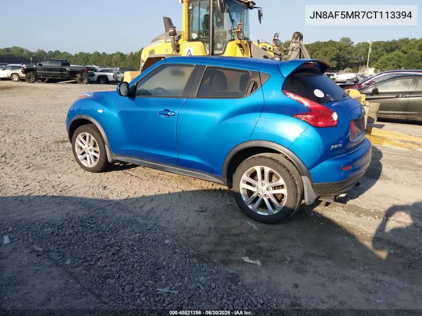 2012 Nissan Juke Sv VIN: JN8AF5MR7CT113394 Lot: 45521256