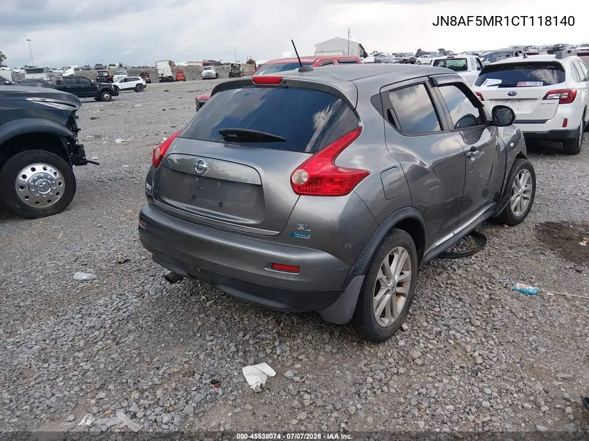 2012 Nissan Juke Sl VIN: JN8AF5MR1CT118140 Lot: 45538074