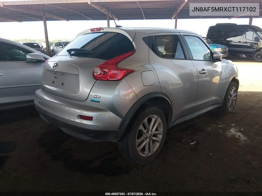 2012 Nissan Juke Sv VIN: JN8AF5MRXCT117102 Lot: 45557303
