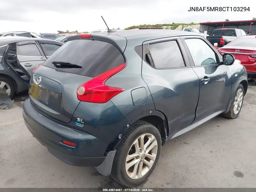 2012 Nissan Juke Sl VIN: JN8AF5MR8CT103294 Lot: 45614487