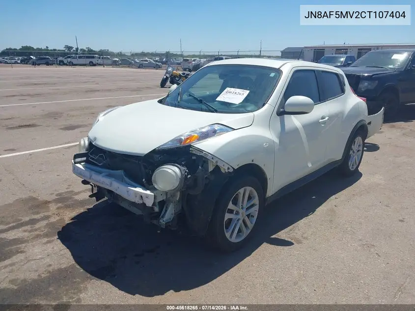2012 Nissan Juke Sl VIN: JN8AF5MV2CT107404 Lot: 45618265