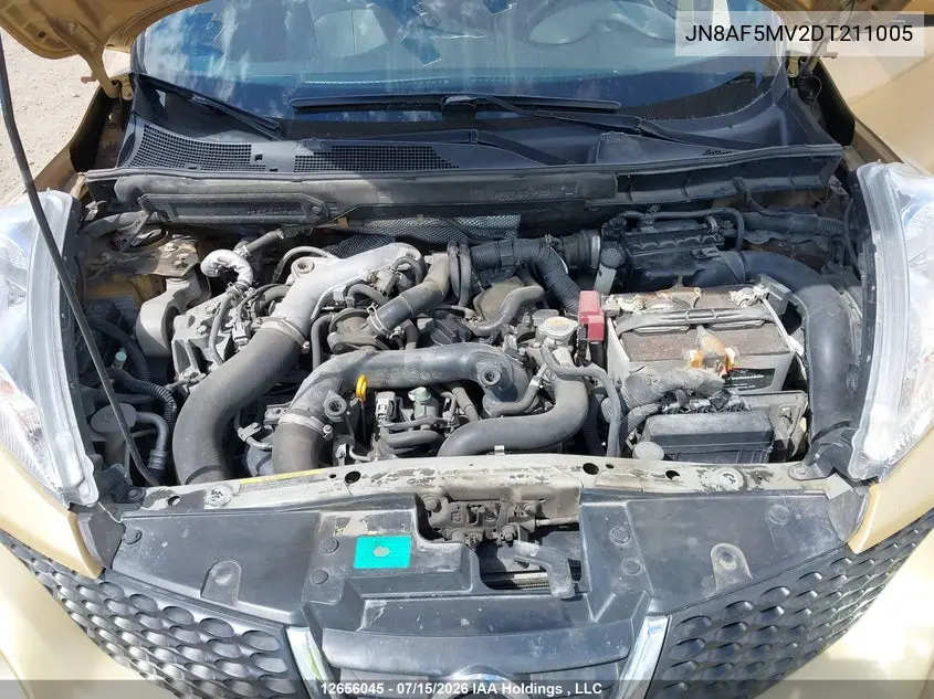 2013 Nissan Juke Nismo/Sl/Sv VIN: JN8AF5MV2DT211005 Lot: 12656045x