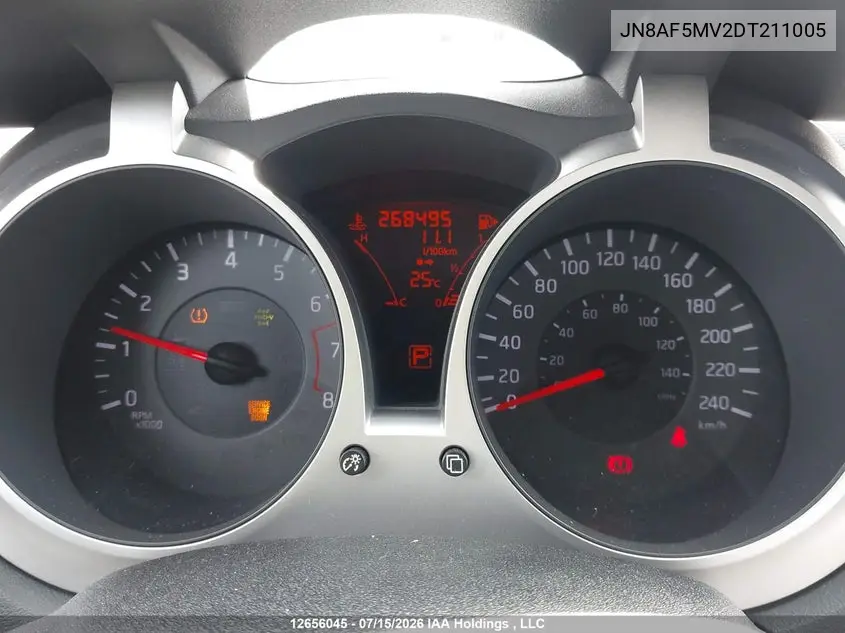 2013 Nissan Juke Nismo/Sl/Sv VIN: JN8AF5MV2DT211005 Lot: 12656045x