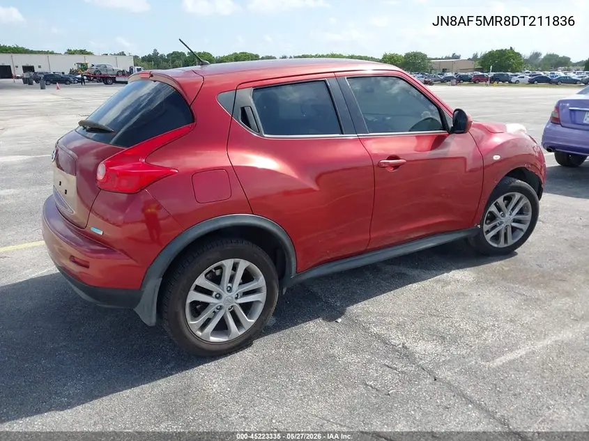 2013 Nissan Juke S VIN: JN8AF5MR8DT211836 Lot: 45223335