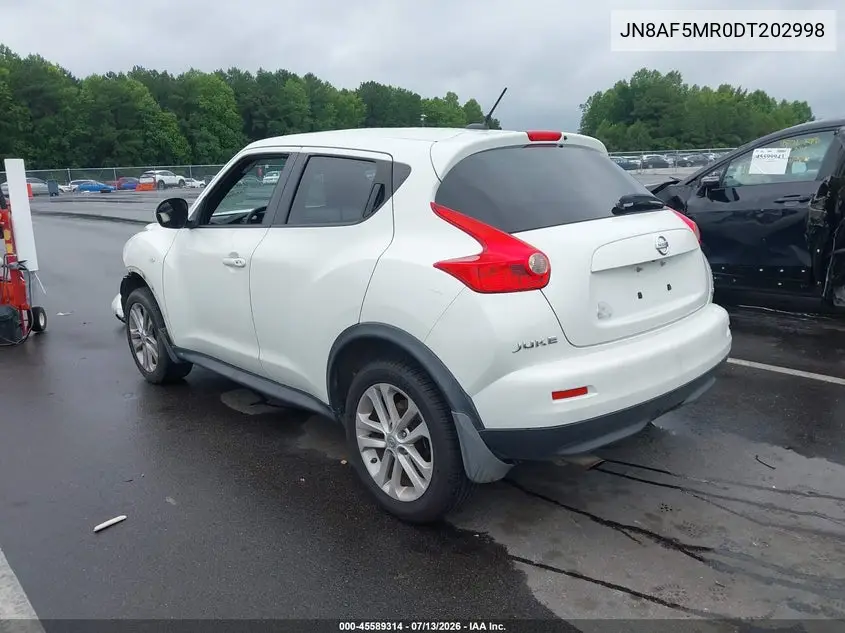 2013 Nissan Juke Sv VIN: JN8AF5MR0DT202998 Lot: 45589314