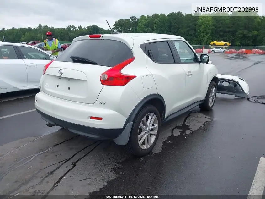 2013 Nissan Juke Sv VIN: JN8AF5MR0DT202998 Lot: 45589314