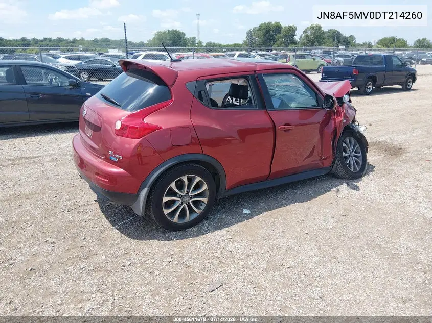 2013 Nissan Juke Sl VIN: JN8AF5MV0DT214260 Lot: 45611678