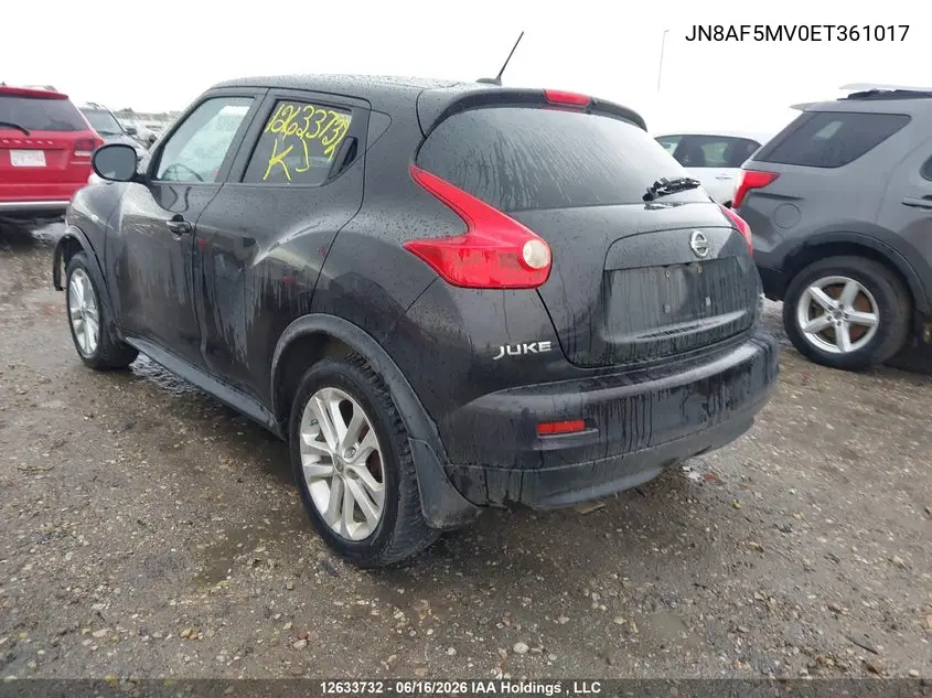 2014 Nissan Juke Nismo/Sl/Sv VIN: JN8AF5MV0ET361017 Lot: 12633732