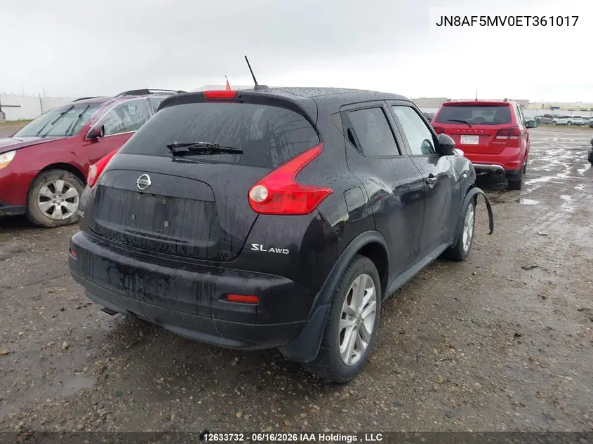 2014 Nissan Juke Nismo/Sl/Sv VIN: JN8AF5MV0ET361017 Lot: 12633732