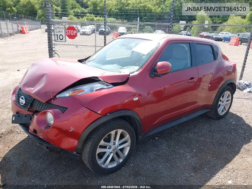 2014 Nissan Juke Sv VIN: JN8AF5MV2ET364520 Lot: 45491645