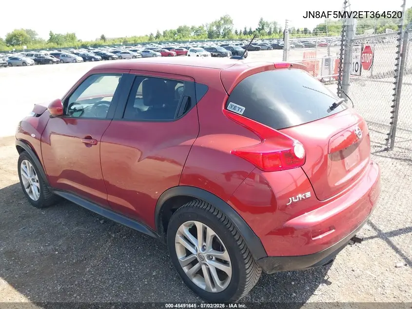 2014 Nissan Juke Sv VIN: JN8AF5MV2ET364520 Lot: 45491645