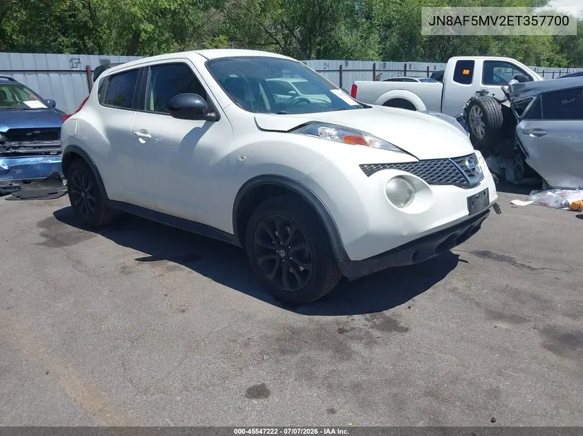 2014 Nissan Juke S VIN: JN8AF5MV2ET357700 Lot: 45547222
