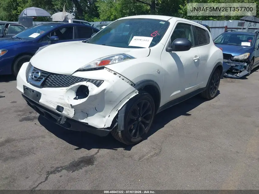 2014 Nissan Juke S VIN: JN8AF5MV2ET357700 Lot: 45547222