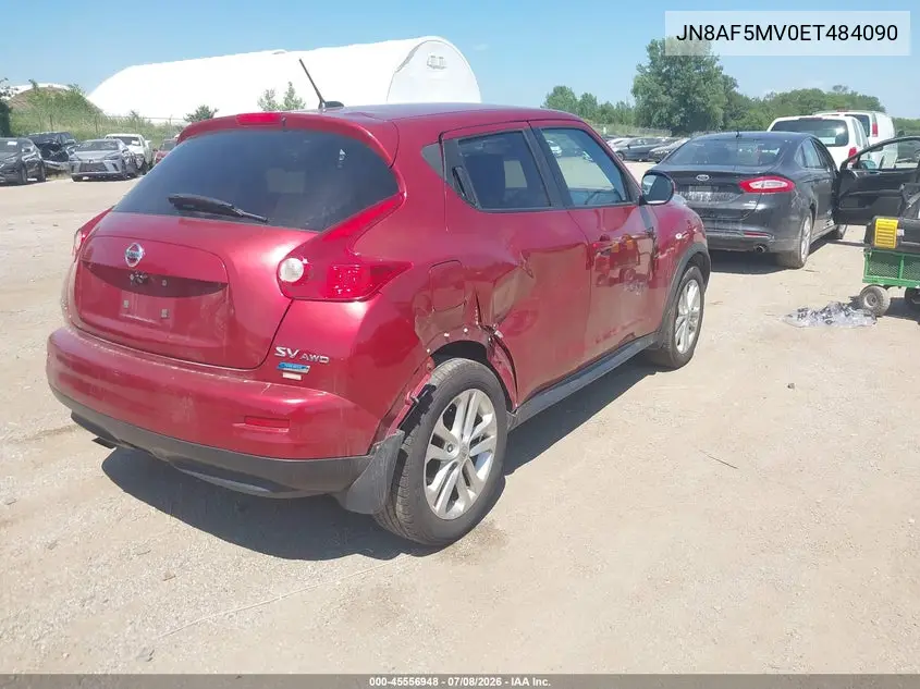 2014 Nissan Juke Sv VIN: JN8AF5MV0ET484090 Lot: 45556948