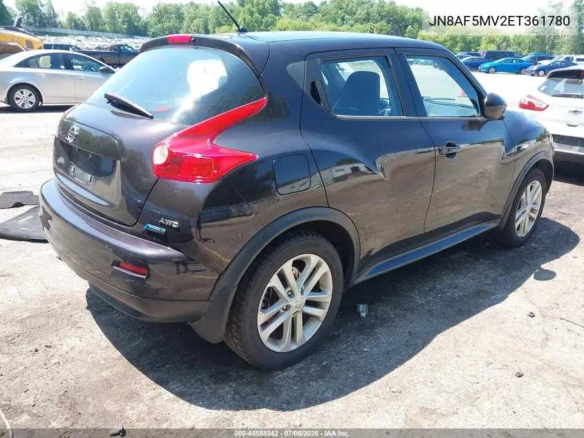 2014 Nissan Juke S VIN: JN8AF5MV2ET361780 Lot: 45558342