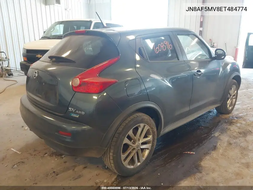 2014 Nissan Juke Sv VIN: JN8AF5MV8ET484774 Lot: 45560896
