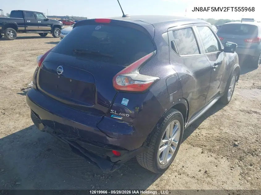 2015 Nissan Juke S/Sv/Sl/Nismo VIN: JN8AF5MV2FT555968 Lot: 12619966
