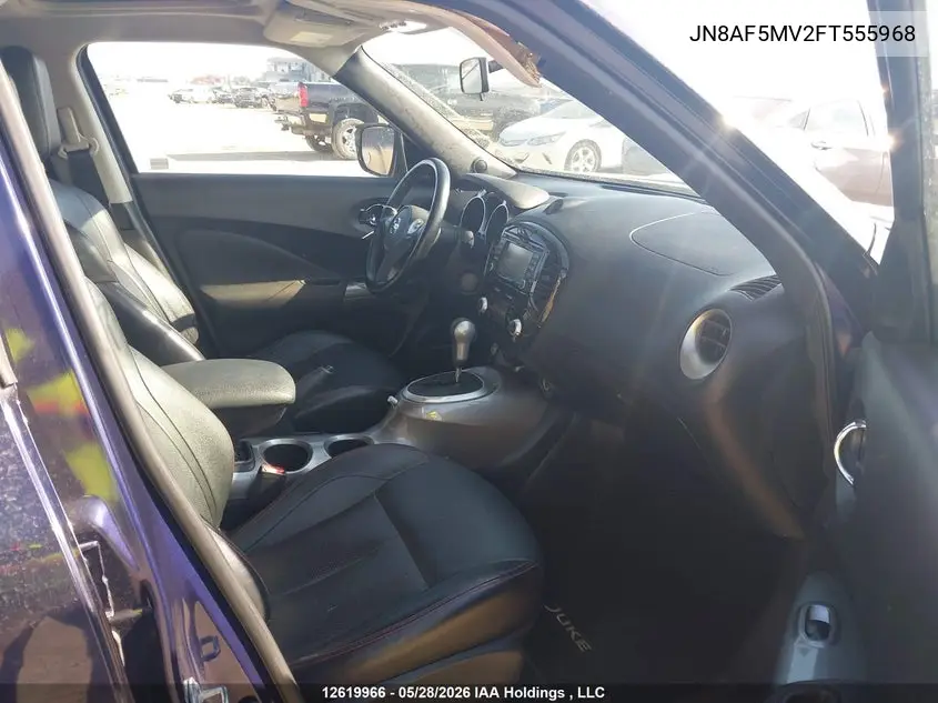 2015 Nissan Juke S/Sv/Sl/Nismo VIN: JN8AF5MV2FT555968 Lot: 12619966