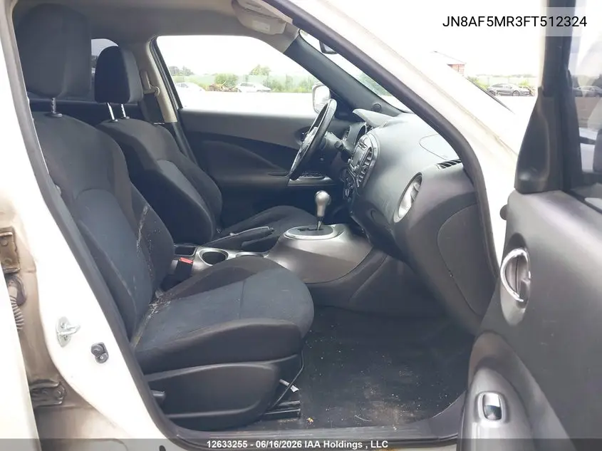 2015 Nissan Juke S/Sv/Sl/Nismo VIN: JN8AF5MR3FT512324 Lot: 12633255