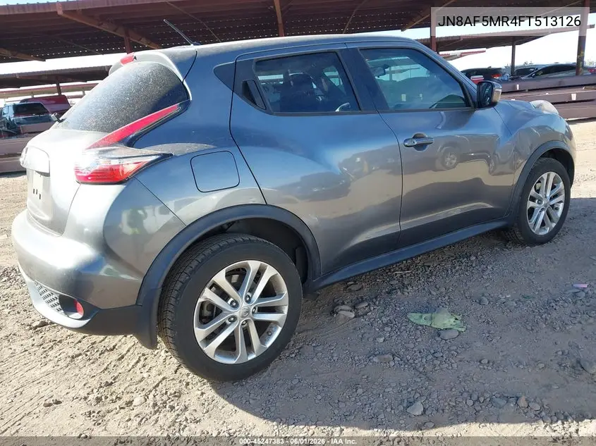 2015 Nissan Juke S VIN: JN8AF5MR4FT513126 Lot: 45247383