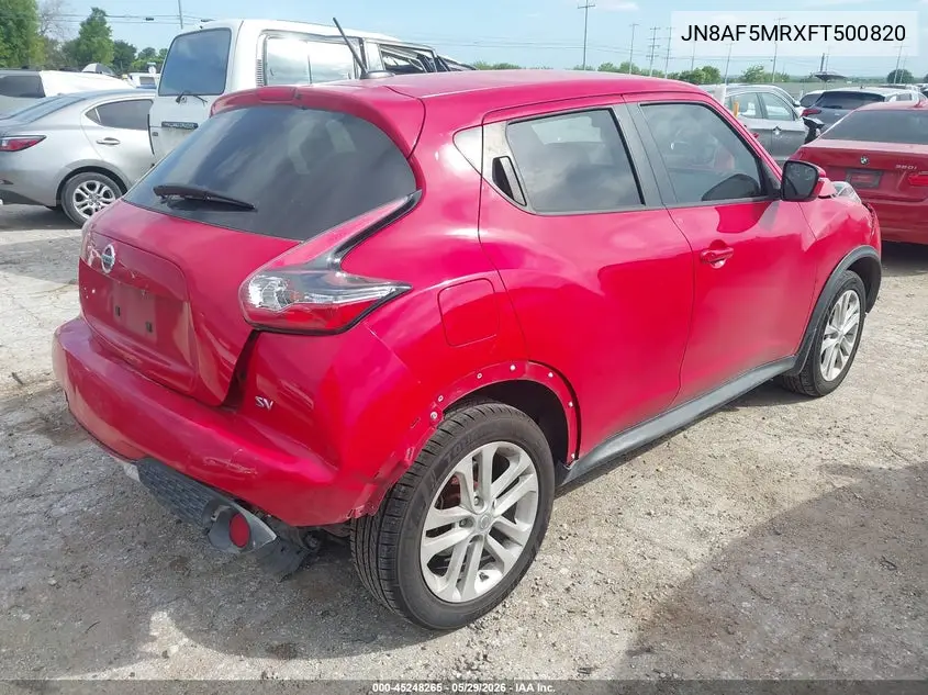 2015 Nissan Juke Sv VIN: JN8AF5MRXFT500820 Lot: 45248265