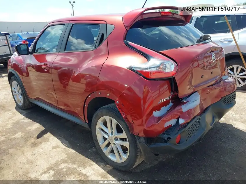2015 Nissan Juke Sv VIN: JN8AF5MR1FT510717 Lot: 45324443