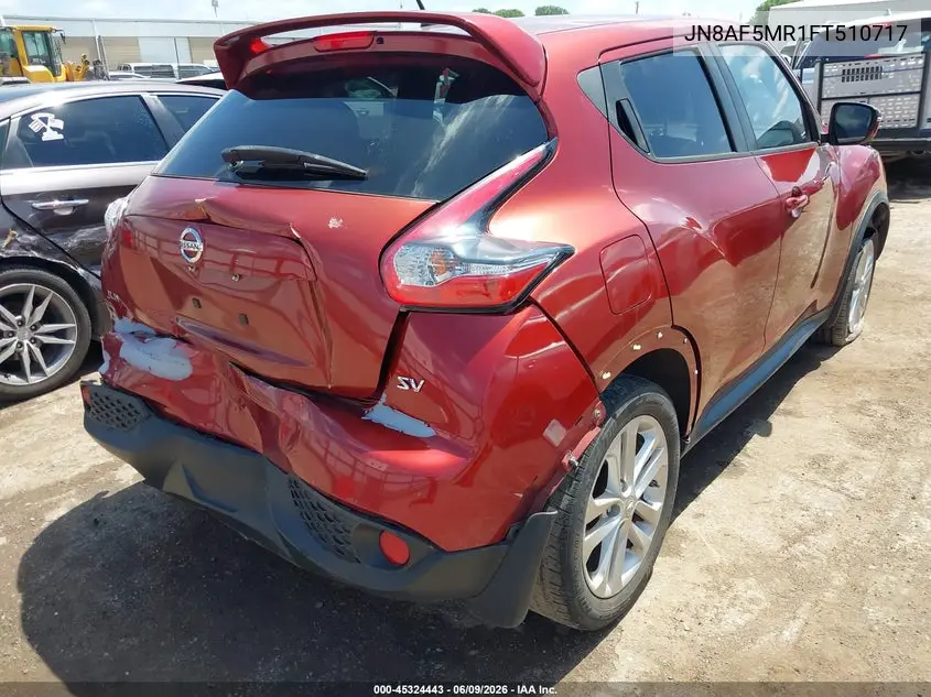 2015 Nissan Juke Sv VIN: JN8AF5MR1FT510717 Lot: 45324443