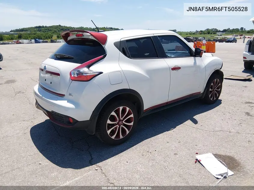2015 Nissan Juke Sl VIN: JN8AF5MR6FT505528 Lot: 45335814