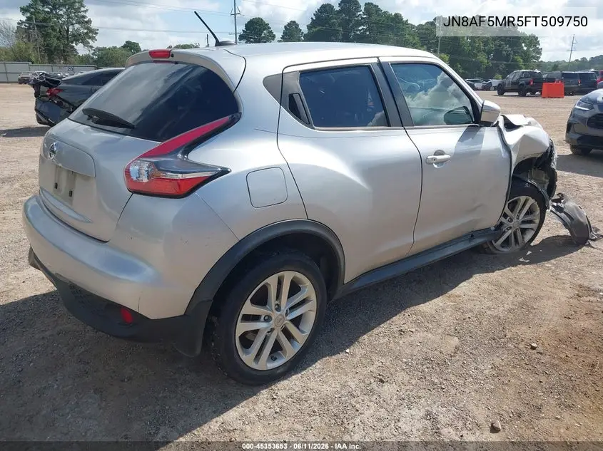 2015 Nissan Juke Sv VIN: JN8AF5MR5FT509750 Lot: 45353653