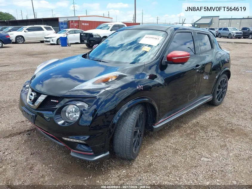 2015 Nissan Juke Nismo/S/Sl/Sv VIN: JN8AF5MV0FT564619 Lot: 45399303
