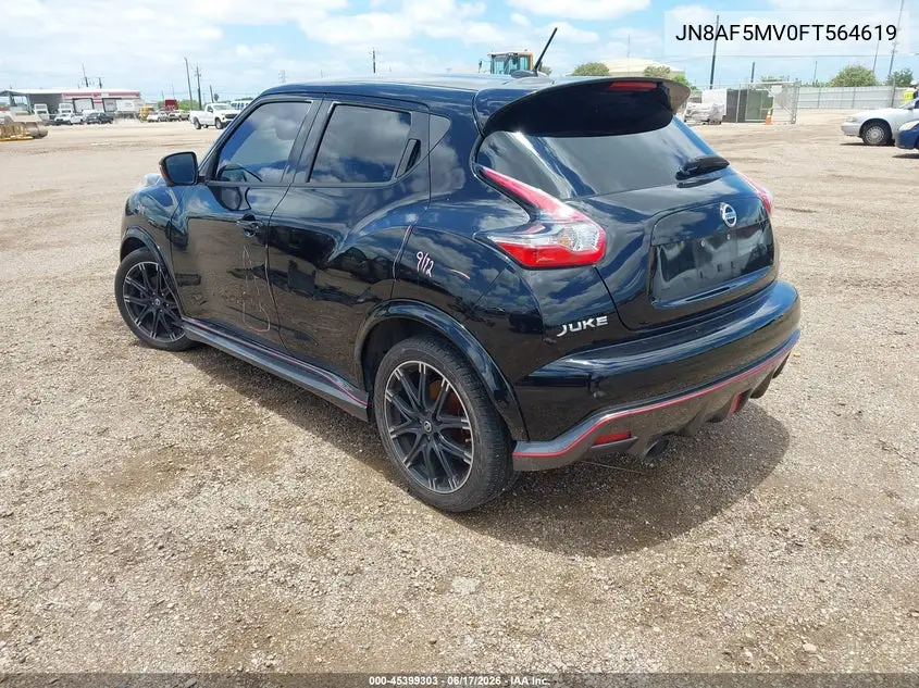 2015 Nissan Juke Nismo/S/Sl/Sv VIN: JN8AF5MV0FT564619 Lot: 45399303