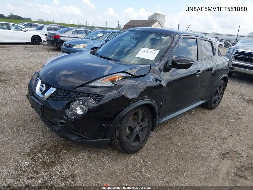 2015 Nissan Juke Sv VIN: JN8AF5MV1FT551880 Lot: 45559282