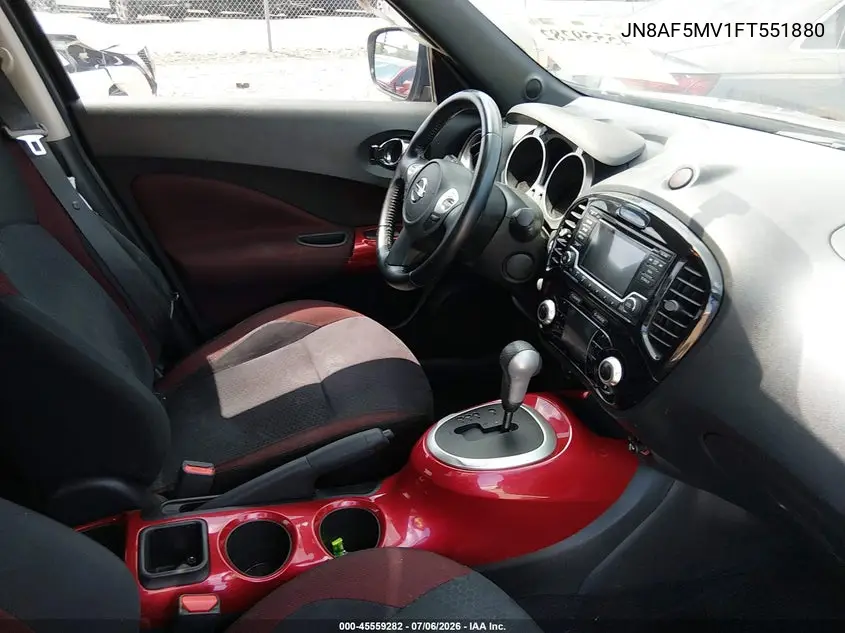 2015 Nissan Juke Sv VIN: JN8AF5MV1FT551880 Lot: 45559282