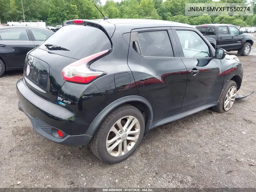 2015 Nissan Juke Nismo/S/Sl/Sv VIN: JN8AF5MVXFT550274 Lot: 45565926