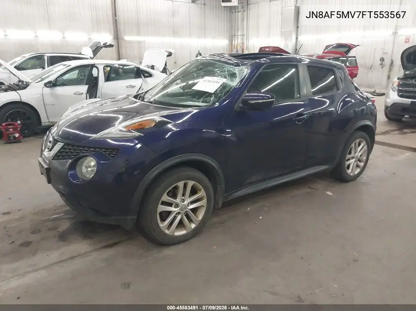 2015 Nissan Juke Sl VIN: JN8AF5MV7FT553567 Lot: 45583491