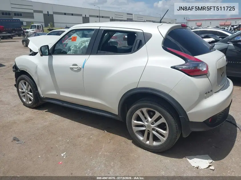 2015 Nissan Juke Sv VIN: JN8AF5MR5FT511725 Lot: 45618575