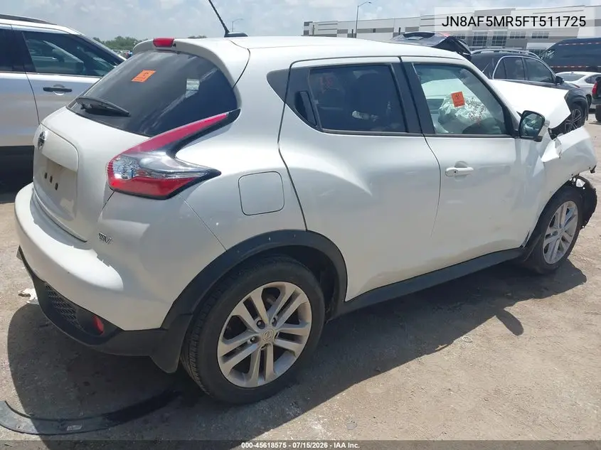2015 Nissan Juke Sv VIN: JN8AF5MR5FT511725 Lot: 45618575
